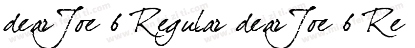 dearJoe 6 Regular dearJoe 6 Regular字体转换